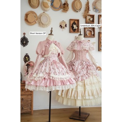 Hoshibako Works Japanese Rose Short OP Long OP and Underbust JSK(Limited Pre-Order/3 Colours/Full Payment Without Shipping)